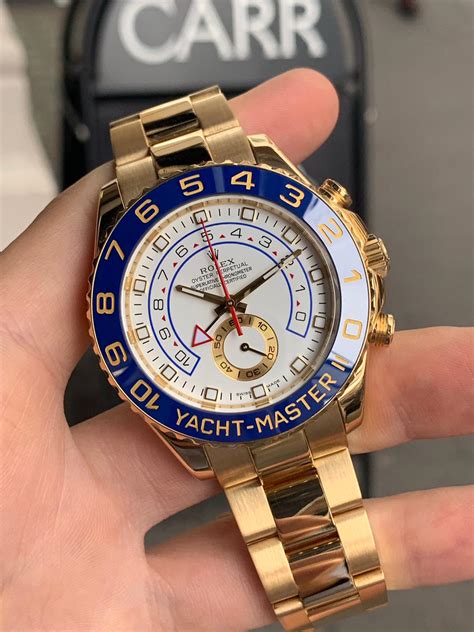 rolex yacht master ii yellow gold watch|yacht master rolex price.